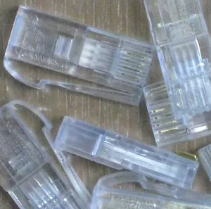 5 x Original BT Ersatz Stecker 431 Telefonstecker Crimp Stecker Telefon klar - Bild 1 von 3