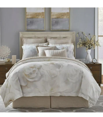 Juego de funda nórdica y fundas Southern Living Avalon floral 100 % lino completo/queen nuevo en paquete Foto 1 de 4