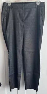 Lane Bryant Pants Size 18 Silver Shimmer Skinny Leg Allie Ankle Length EUC - Picture 1 of 6