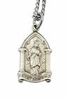 Sterling Silver Christ Our King Medal in Gothic Arch Frame, 11/16 Inch