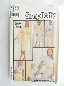 Simplicity sewing pattern 7880 Blouse Skirt Pants Jacket  Size 12  UNCUT UNUSED  - Picture 1 of 2