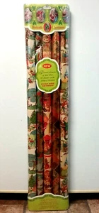 VTG Papercraft "PORTRAITS CHRISTMAS" Gift Wrap 5 Rolls 45ft Extra Wide Holiday - Picture 1 of 18