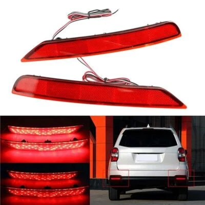 Luz de freno de parada trasera reflector parachoques trasero LED lente roja para 09+ Subaru Forester Foto 1 de 4