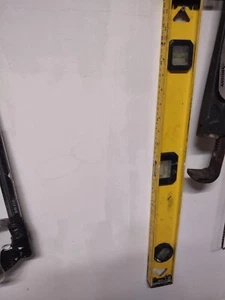 Two Levels,.Stanley TOOLS ALUMINUM 24-Inch I-Beam 180 Level ,Magnet Short - Picture 1 of 9