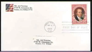 US. 3856. 37c. Clark.  Lewiss  and Clark Expedition 200th Anniv.. IA FDC. 2004  - Picture 1 of 1