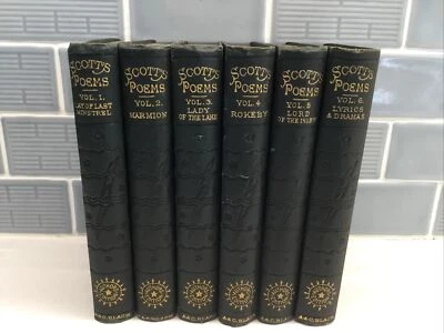 Scott’s Poems Pocket Edition 6 Volume Set 1875  - Image 1 of 4