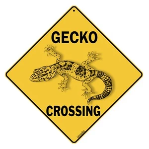 Letrero de cruce Gecko NUEVO 12X12 metal lagarto reptil - Imagen 1 de 1