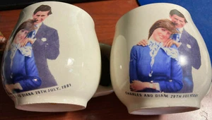 HRH Prince Charles & Princess Diana 29th July 1981 set 2 mugs & BONUS FREE SHIP - Picture 1 of 5