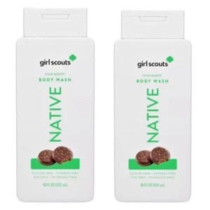 Native Girl Scouts Thin Mints Duschgel 18 Unzen ~ Menge 2 ~ BRANDNEU *EINGESTELLT* - Bild 1 von 1