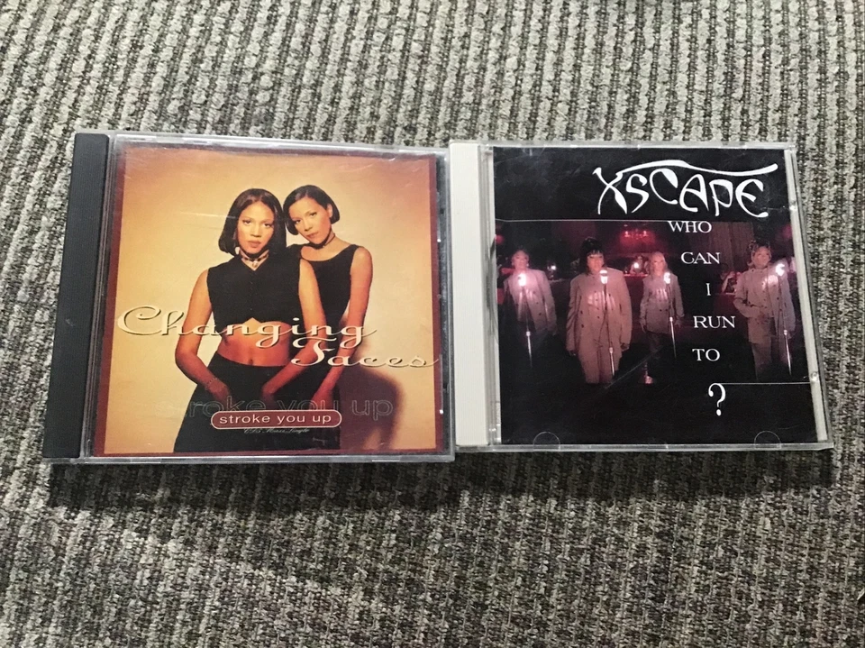 CHANGING FACES STROKE YOU UP & XSCAPE WHO CAN YOU RUN TO OOP 2-CD SINGLES 1990’s - Image 1 of 4