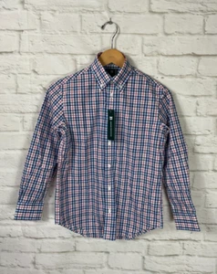 NEW B by Brooks Brothers Youth Boys Plaid Long Sleeve Button Down Shirt Size 12 - Picture 1 of 3