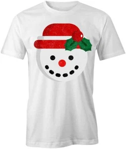 SNOWMAN TShirt Tee Short-Sleeved Cotton HOLIDAY CLOTHING S1WCA173 - Picture 1 of 5