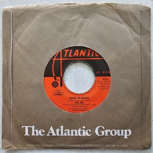AC/DC - Back In Black / What Do You Do For Money Honey - 1980 US Import 7" - Picture 1 of 6