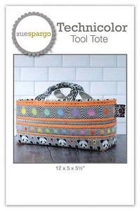 Technicolor Tool Tote - Applique, Embroidery, and Sewing Pattern by Sue Spargo o - Picture 1 of 2