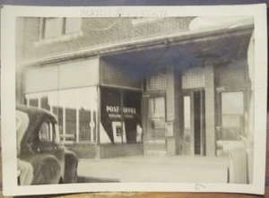 Vintage MN Snapshot POST OFFICE in HARTLAND Freeborn County Minnesota ca 1940s - Picture 1 of 2