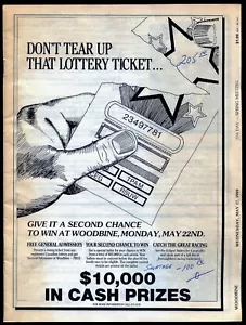 WOODBINE RACEWAY MATRIMONIO 17 MAGGIO 1989 Vintage PROGRAMMA CORSE DI CAVALLI - Foto 1 di 2