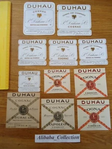 LOT 11 ETIQUETTES COGNAC **  DUHAU CHAMPAGNE  ALCOOL NAPOLEON  - Picture 1 of 3