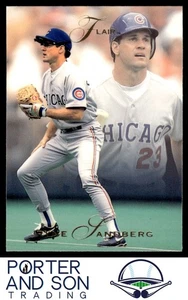 Tarjeta de béisbol Ryne Sandberg 1993 Flair #20 Chicago Cubs - Imagen 1 de 2