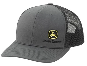 NEW John Deere Gray Black Mesh Richardson 112 Trucker Cap LP76205 - Picture 1 of 1
