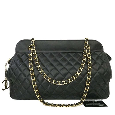 EGA CHANEL Quilted Matelasse Lambskin CC Logo Chain Shoulder Tote Bag*/7BK0505 - Image 1 of 4