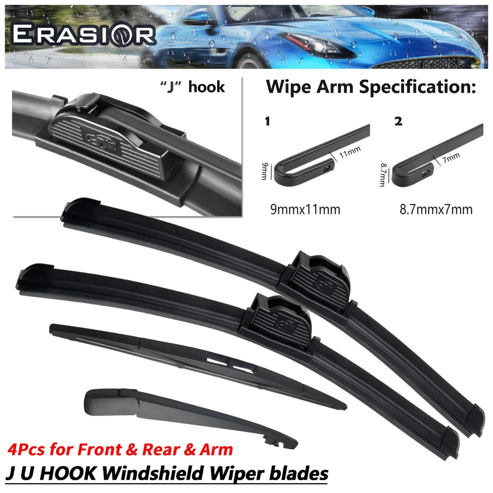 Erasior Front and Rear Wiper Blade and Arm Fit for INFINITI FX35 2012-2009 Foto 1 de 4