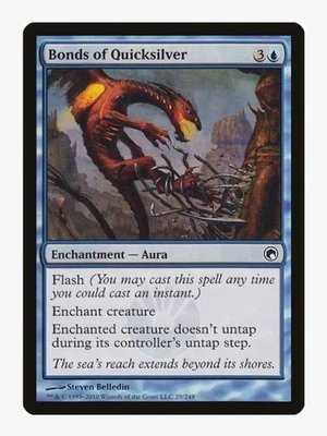 Bonds of Quicksilver | Scars of Mirrodin SOM | MTG | Flash | Enchant Creature LP - Image 1 of 3
