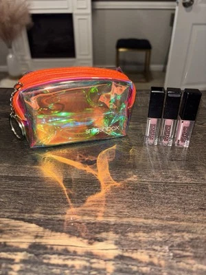 3 batom líquido Smashbox Always On 0,13 oz cada em saída e bolsa chaveiro - Imagem 1 de 3