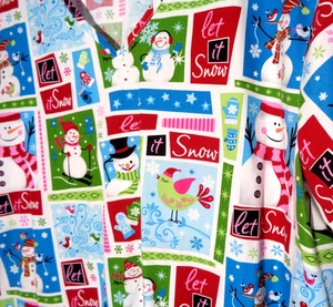 Christmas/Winter Theme Scrub Top - Snowmen & Partridge in a Pear Tree-Size XL - Picture 1 of 9
