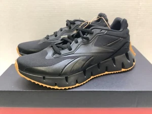 Reebok Men's Zig Dynamica 4, Lace-Up Running Shoes, Black/Gum, Size 9 - Picture 1 of 8