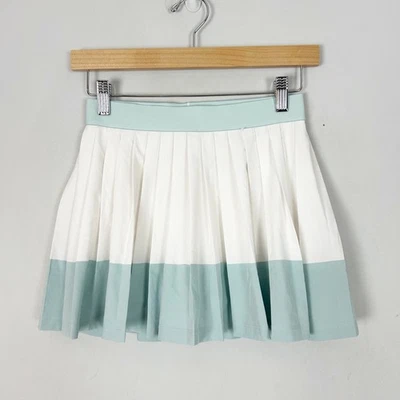 Athleta Girl White Colorblock Pleated Skirt Skort Active Girls Size Large 12 - Image 1 of 3
