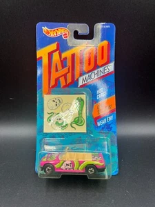 Máquinas de tatuaje vintage Hot Wheels Skull Rider Pink Blackwalls Bw MIP 1992 - Imagen 1 de 3