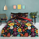 Multi Brighton Floral Bold Funky Colourful Flowers Soft Duvet Cover Set