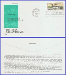USA4 #2408 U/A ARTMASTER FDC   Steamboat Washington 1816 - Bild 1 von 1