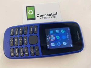 Nokia 105 (2019) TA-1203 - Mobile Phone - Unlocked - Button Handset Blue - Afbeelding 1 van 6