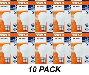 10 x 77W Pearl GLS Halogen Light Globes Bulbs Bayonet Cap B22 77W=100W Osram - Picture 1 of 4