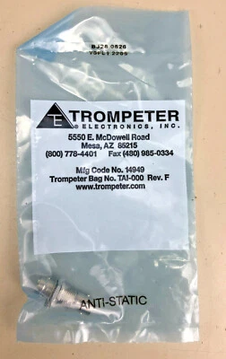 Trompeter / Cinch Connectivity Solutions BJ28 Connector 50 Ohm Feedthru NEW NIB - Image 1 of 4