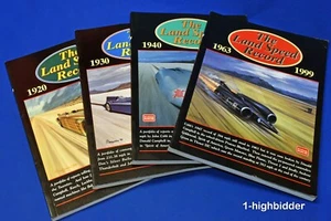 Land Speed Record 1920–1999 4 Book Set R.M. Clarke Brooklands Racing History - Foto 1 di 13