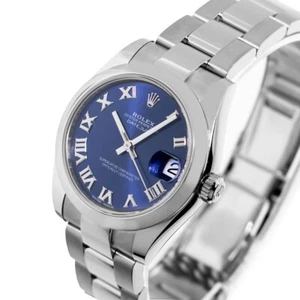 Rolex Lady-Datejust 31mm Stainless Steel Blue Roman Dial & Domed Bezel 278240 - Picture 1 of 9