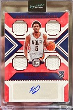 2021-22 Cornerstones Herbert Jones RPA Quad Jersey Rookie Auto Card #RCO-HJO