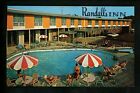 Motel Hotel Postcard Indiana In Southbend Randall's Inn Motel Pool Chrome