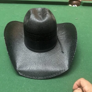 Cody James Youth Hanoverian Cowboy Hat Black Straw Sz Small Made in Mexico READ! - Picture 1 of 9