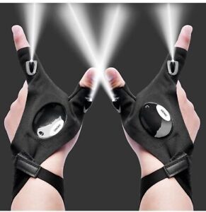 2 LED Taschenlampe Finger Handschuh Licht Outdoor Angeln Auto Reparatur Camping