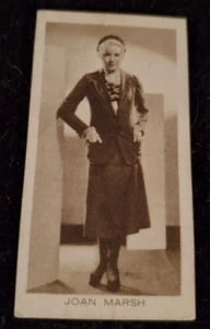 Vintage 1931 CINEMA ARTISTES: JOAN MARSH - Rare Tobacco Trading Card - Picture 1 of 2