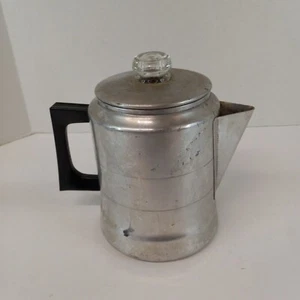 Comet "The Popular Aluminum" Stovetop Coffee Maker 7 Cup VTG MCM 1960's Camp RV - Picture 1 of 14