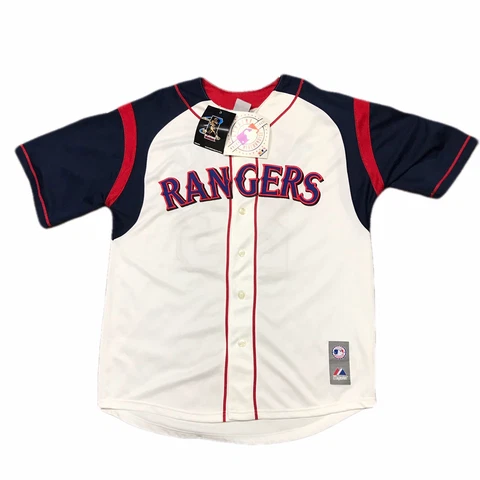 Vintage Majestic Texas Rangers #23 Mark Teixeira Embroidered Jersey Men’s Large Cover