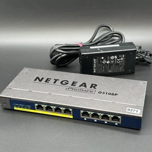 Netgear ProSafe 8 GS108P - POE Gigabit Switch + Netzteil - Bild 1 von 2