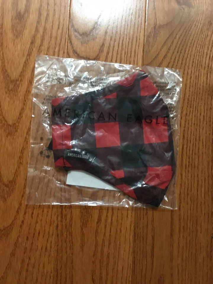 AMERICAN EAGLE BUFFALO PLAID FACE MASK NEW WITHOUT TAGS - Image 1 of 1