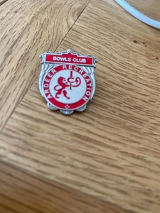 ARDEER REC BC BRIGHT RED BADGE ENAMEL BOWLING BADGE VGC - Picture 1 of 1