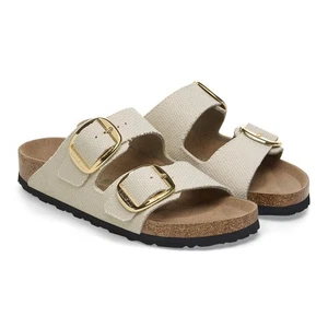 Sandalias Birkenstock Arizona veganas con hebilla grande para mujer de lona con cáscara de huevo nuevas/sin caja 7N - Imagen 1 de 5