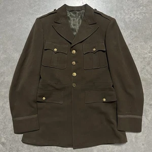 Chaqueta Uniforme Túnica Oficial del Ejército de los Estados Unidos Lana Verde Años 40 Segunda Guerra Mundial De Colección - Imagen 1 de 8